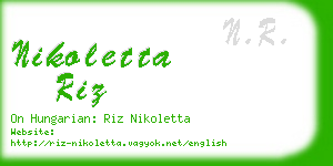 nikoletta riz business card